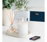 Ember ™ LED Candle Light Flameless Intermittente Cera Hurricane Vetro Batteria A