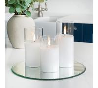 Ember ™ LED Candle Light Flameless Intermittente Cera Hurricane Vetro Batteria A
