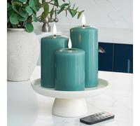 Ember ™ LED Candle Light Flameless Intermittente Cera Verde Salvia Batteria A