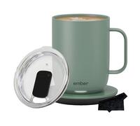 Ember - Tazza da caffè riscaldata con controllo della temperatura, 2, 400 ml, controllata da app, raddoppia la durata della batteria quando si abbina a un coperchio scorrevole Ember e al panno della