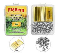 EMBerg - Lame Endurance (18 Pezzi) per Husqvarna Automower, Gardena McCulloch, Robot Tosaerba, Accessori di Ricambio per 315, 430, 435, 450, Altri Modelli (rivestite in Titanio)
