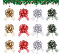 Embhlitfe 12 Pezzi Coccarde per Pacchi Regalo Fiocchi Auto Matrimonio Fiocco Nascita Bimba per La Decorazione del Regalo Fiocchi Regalo Colorati per Natale Matrimoni Feste San Valentino Decorazione