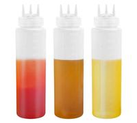 Embhlitfe 3 Pezzi Bottiglie di Condimento 3 Ugelli Bottiglia di Spremere Dispenser di Bottiglie per Condimenti per Ketchup Barbecue Officina Artigianato Artistico Salsa Calda