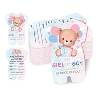 Embhlitfe 30 biglietti di previsione per bambini, biglietti di previsione per baby shower, consigli per giochi per baby shower, regali per feste per neogenitori, decorazioni per baby shower