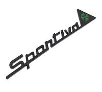 Emblem Adesivo per Alfa Romeo Sportiva 4C 8C 166 Giulietta Spider, Decalcomanie Auto, Adesivi Logo Badge Decal Emblema, Accessori per la Decorazione Distintivo dell'Auto, A Black