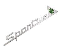 Emblem Adesivo per Alfa Romeo Sportiva 4C 8C 166 Giulietta Spider, Decalcomanie Auto, Adesivi per Auto Logo Badge Decal Emblema Adesivo, Accessori per la Decorazione Distintivo dell'auto,B Silver