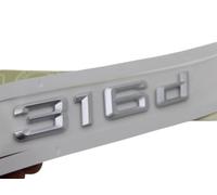 Emblema 316D per auto con numero di lettere, adesivo con zincatura, stile 3D, adatto per BMW 316d Car Model Argento
