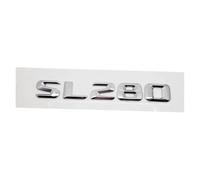 Emblema 3D con lettere e numeri for auto compatibile con SL63 SL65 SL280 SL300 SL320, adesivo decorativo for baule posteriore.(SL280-Silver,Metal)