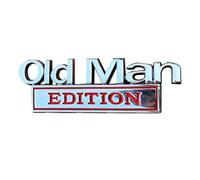 Emblema 3D Edizione Old Man, 10X3CM Adesivi per Auto con Logo Old Man Metallo, Adesivi Divertente per Camion e Moto Olds Mans, Adesivo Impermeabile per Auto Olds Mans, per Decorazioni Autos