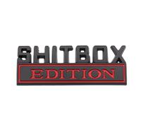 Emblema adesivo 3D ABS Shitbox Edition per auto, 8 cm | 8 x 3 cm 3D ABS distintivo per auto posteriore, portellone posteriore o laterale; emblema autoadesivo 30 g per un divertente