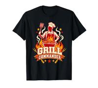 Emblema Barbecue del Comandante della griglia Maglietta