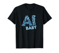 Emblema del discorso AI Baby per gli amanti del futuro e dell'intelligenza artificiale Maglietta