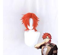 Emblema del fuoco ThreeHouses Sylvain Jose Gautier parrucca corta rossa costume cosplay resistente al calore capelli sintetici uomini parrucche da festa MZ-1481