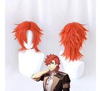 Emblema del fuoco ThreeHouses Sylvain Jose Gautier parrucca corta rossa costume cosplay resistente al calore capelli sintetici uomini parrucche da festa