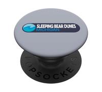 Emblema del logo nazionale del Michigan Lakeshore Dune dell'orso addormentato PopSockets PopGrip Adesivo