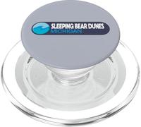 Emblema del logo nazionale del Michigan Lakeshore Dune dell'orso addormentato PopSockets PopGrip per MagSafe