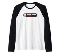Emblema del Logo Windsor - Windsor Ontario Canada Maglia con Maniche Raglan