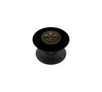 Emblema della moneta araldica francese in bronzo con Fleur de Lis invecchiato PopSockets PopGrip Adesivo