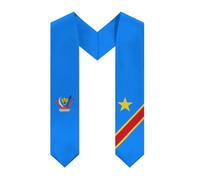 Emblema della Repubblica Democratica del Congo, stola, fascia per studenti internazionali, sciarpa, giorno della laurea