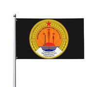 Emblema della Repubblica Democratica del Madagascar 3x5ft Patio Garden Flag Decorazione per interni Bandiera stampata su un lato