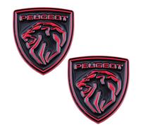 Emblema della testa di lupo per lo scudo adesivo per auto, tipo adatto etichettatura (nero rosso)