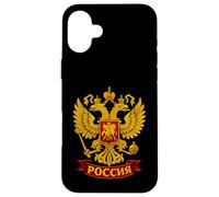 Emblema dell'aquila a due teste russa artistica Custodia per iPhone 16 Plus