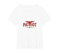 Emblema dell'aquila patriota: Bold American Pride Maglietta, Donna Plus-Size, Bianco, 3X