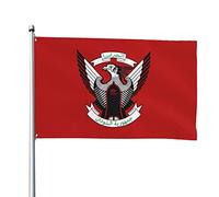 Emblema delle bandiere del Sudan, bandiere decorative per esterni 3x5ft Bandiere in poliestere al 100% al di fuori di tutte le condizioni atmosferiche, il colore è brillante e facile da sbiadire, asc