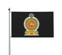Emblema delle bandiere dello Sri Lanka, bandiere decorative per esterni 3x5ft Bandiere in poliestere al 100% al di fuori di tutte le condizioni atmosferiche, il colore è brillante e facile da sbiadir