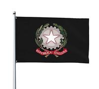 Emblema delle bandiere italiane, bandiere decorative per esterni 3x5 piedi Bandiere in poliestere al 100% al di fuori di tutte le condizioni atmosferiche, il colore è brillante e facile da sbiadire,