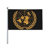 Emblema delle Nazioni Unite 3x5ft Patio Garden Flag Decorazione per interni Bandiera stampata su un lato