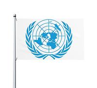 Emblema delle Nazioni Unite blu 3x5ft Patio Garden Flag Decorazione per interni Bandiera stampata su un lato