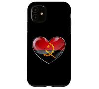 Emblema dell'eredità dell'Angola del cuore del patrimonio giovanile angolano Custodia per iPhone 11