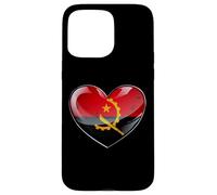 Emblema dell'eredità dell'Angola del cuore del patrimonio giovanile angolano Custodia per iPhone 15 Pro Max