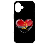 Emblema dell'eredità dell'Angola del cuore del patrimonio giovanile angolano Custodia per iPhone 16