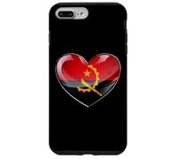 Emblema dell'eredità dell'Angola del cuore del patrimonio giovanile angolano Custodia per iPhone 7 Plus/8 Plus