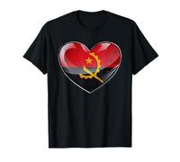 Emblema dell'eredità dell'Angola del Cuore del Patrimonio Giovanile angolano Maglietta