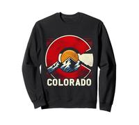 Emblema dello stato del Colorado - Montagne vintage & Tramonto Felpa
