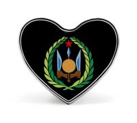Emblema di Gibuti, spilla a forma di cuore, bottone in alluminio, decorazione per zaini e cappelli