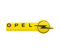 Emblema Fregio Adesivo 3D Compatibile con Opel Motorsport, 38 x 90 mm (Giallo)