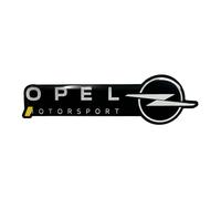 Emblema Fregio Adesivo 3D Compatibile con Opel Motorsport, 38 x 90 mm (Nero)
