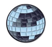 Emblema geometrico a cerchio pianeta con luce da discoteca, spilla creativa per feste e moda, normale, Metallo non prezioso