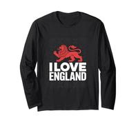 Emblema I Love England con leone rosso Maglia a Manica