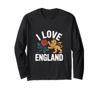 Emblema I Love England Leone E Rosa Maglia a Manica