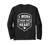 Emblema I Work from The Heart Front Desk Receptionist Maglia a Manica