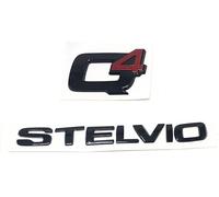 Emblema Logo Auto compatibile con Alfa Romeo Stelvio Q4, Distintivo Logo Emblema Car Body Logo Sticker Auto Stemmi Decorazioni,B