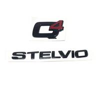 Emblema Logo Auto per Alfa Romeo Stelvio Q4, Distintivo Logo Emblema Car Body Logo Sticker Auto Stemmi Decorazioni,B