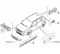 Emblema logo scritta anteriore jeep originale jeep avenger 735768146