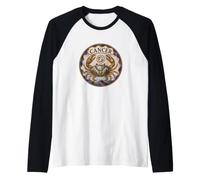 Emblema Mosaico Granchio Zodiaco Cancro Maglia con Maniche Raglan