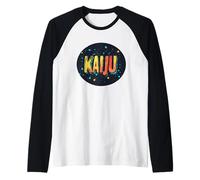 Emblema mostro Kaiju per gli appassionati di cinema Maglia con Maniche Raglan